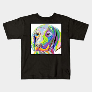 Colorful Weimaraner Kids T-Shirt